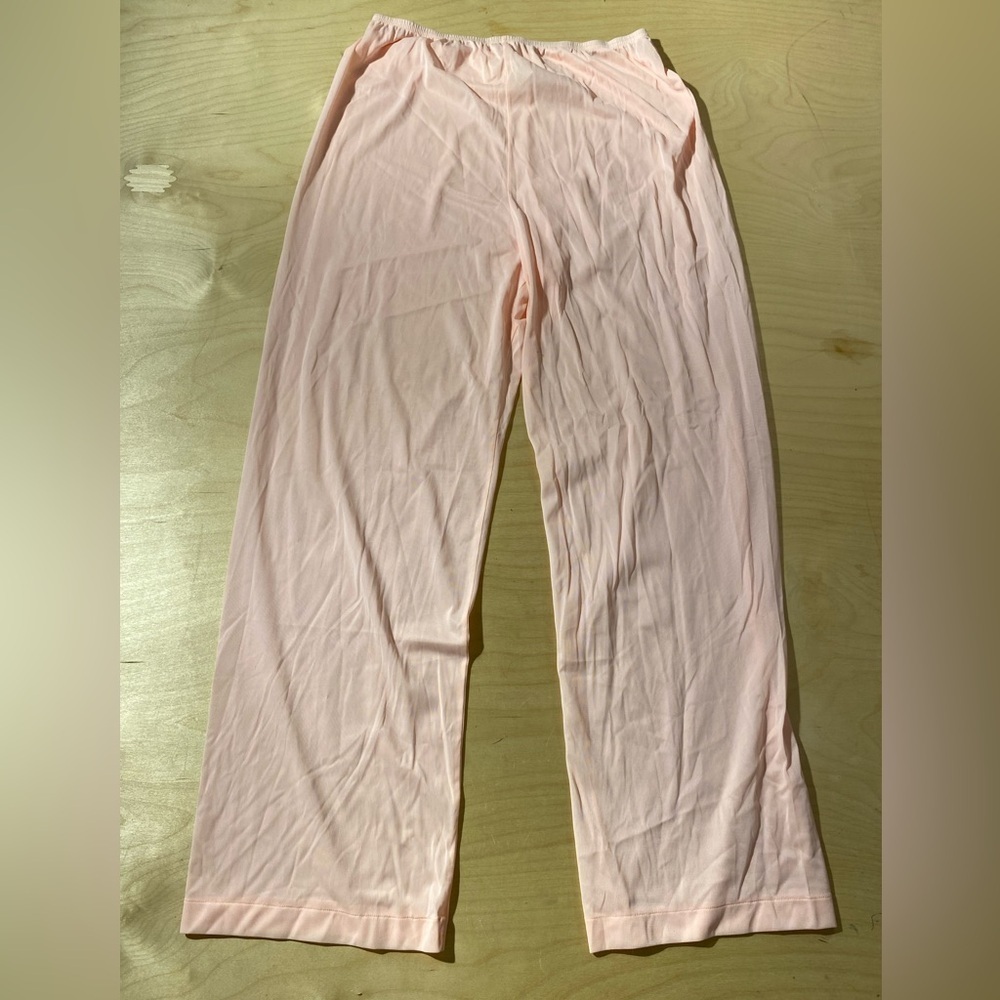 Vanity Fair Light Pink Pajama Pants Medium Made in USA (NO)